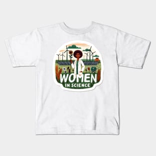 Empowering Women in Science - Renewable Energy Theme Kids T-Shirt